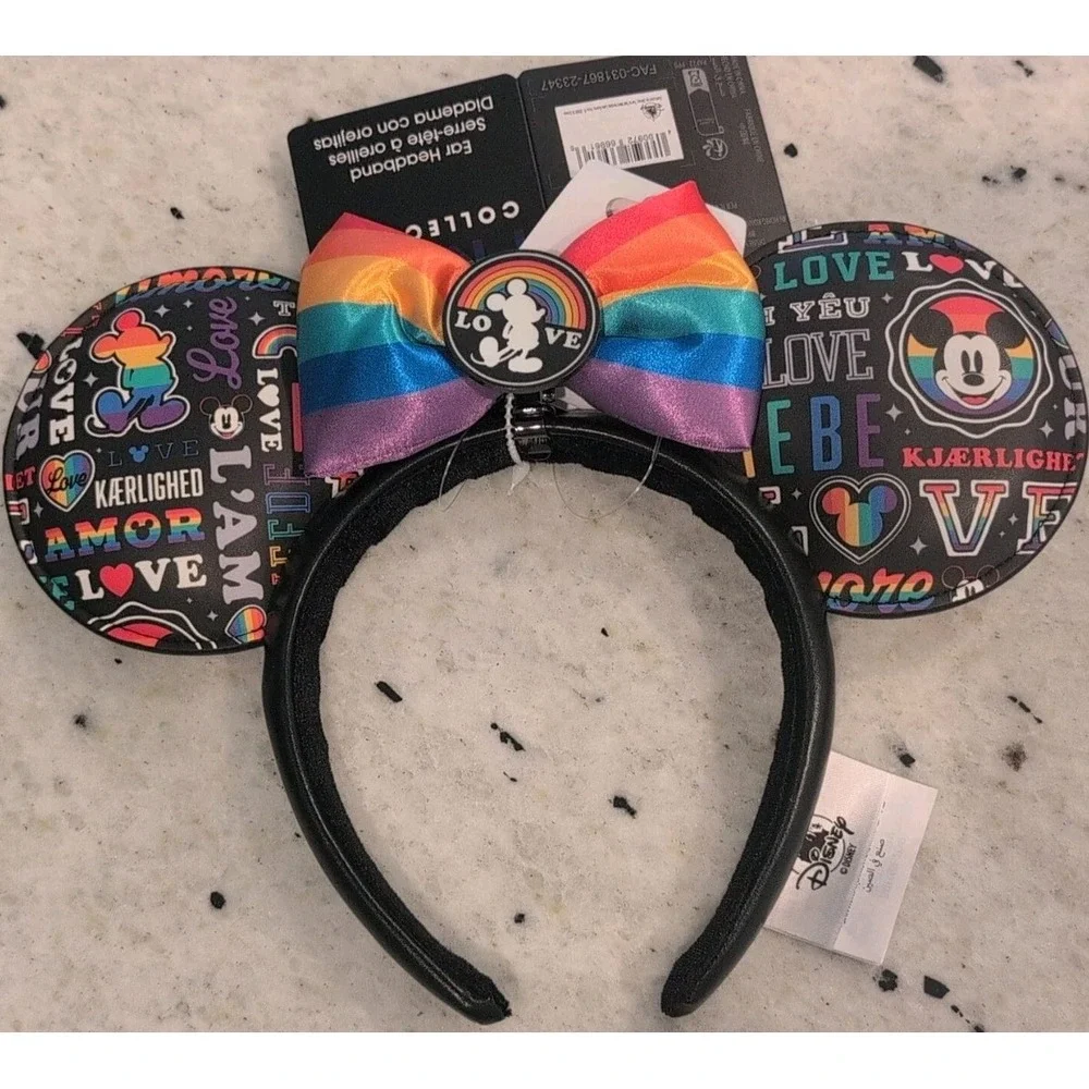 Disney Parks Pride Collection LOVE Rainbow Ears Headband - New with Tags